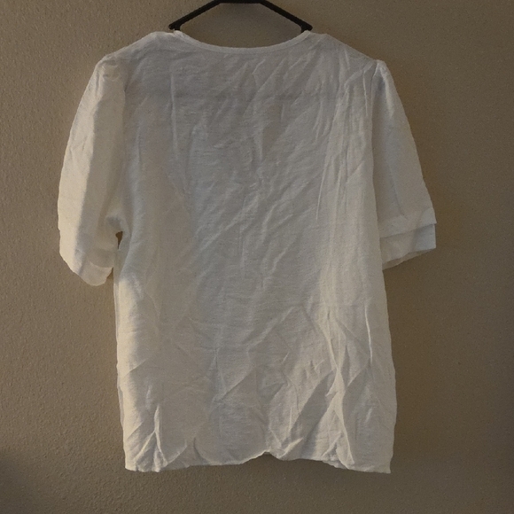 White Applique Women's Top - Picture 3 of 6